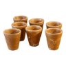 Set of 7 glasses with digestive sandstone