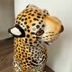 Leopard, Italian sculpture in glazed ceramic.
