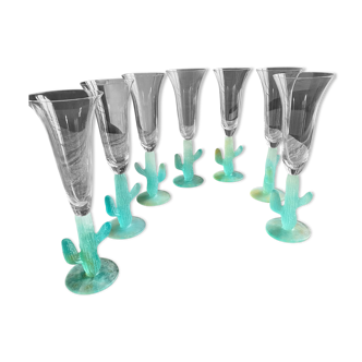 Flutes à champagne modèle Cactus de Hilton Mc Connico
