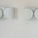 Pair of vintage Foglio wall lamps, white, Tobia Scarpa for Flos Italy