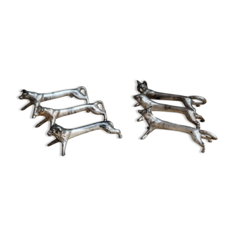 Series of 6 animal knife holders