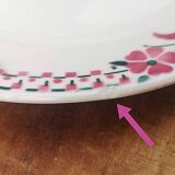 Old flat plates, in earthenware, Céranord St Amand factory