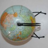 Old cardboard globe Girard and Barrère 50's