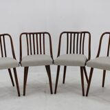 1960s Antonin Suman Set of Six Beech Dining Chairs, Restored