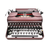 Olympia bordeaux revised typewriter with new ribbon