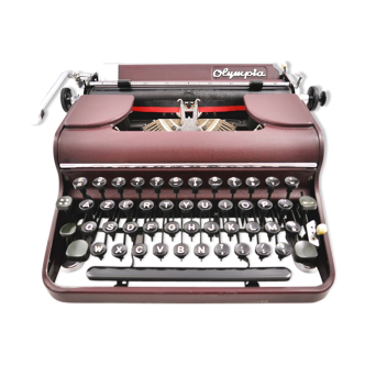 Machine à écrire Olympia bordeaux révisée ruban neuf