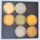 Set of 4 vintage metallic wall decorations