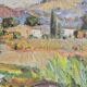 Huile sur toile, Paysage Provençal