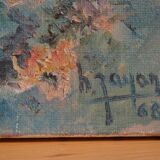 Portrait by Henri Zayan, HST painting, French school, mid-20th century.