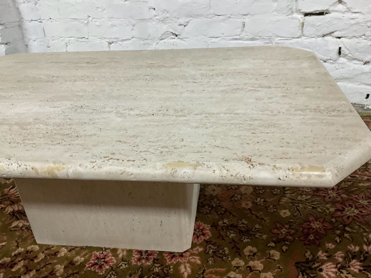 Travertine coffee table from the 70s