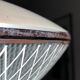Striated glass suspension, modernist, from the 50s