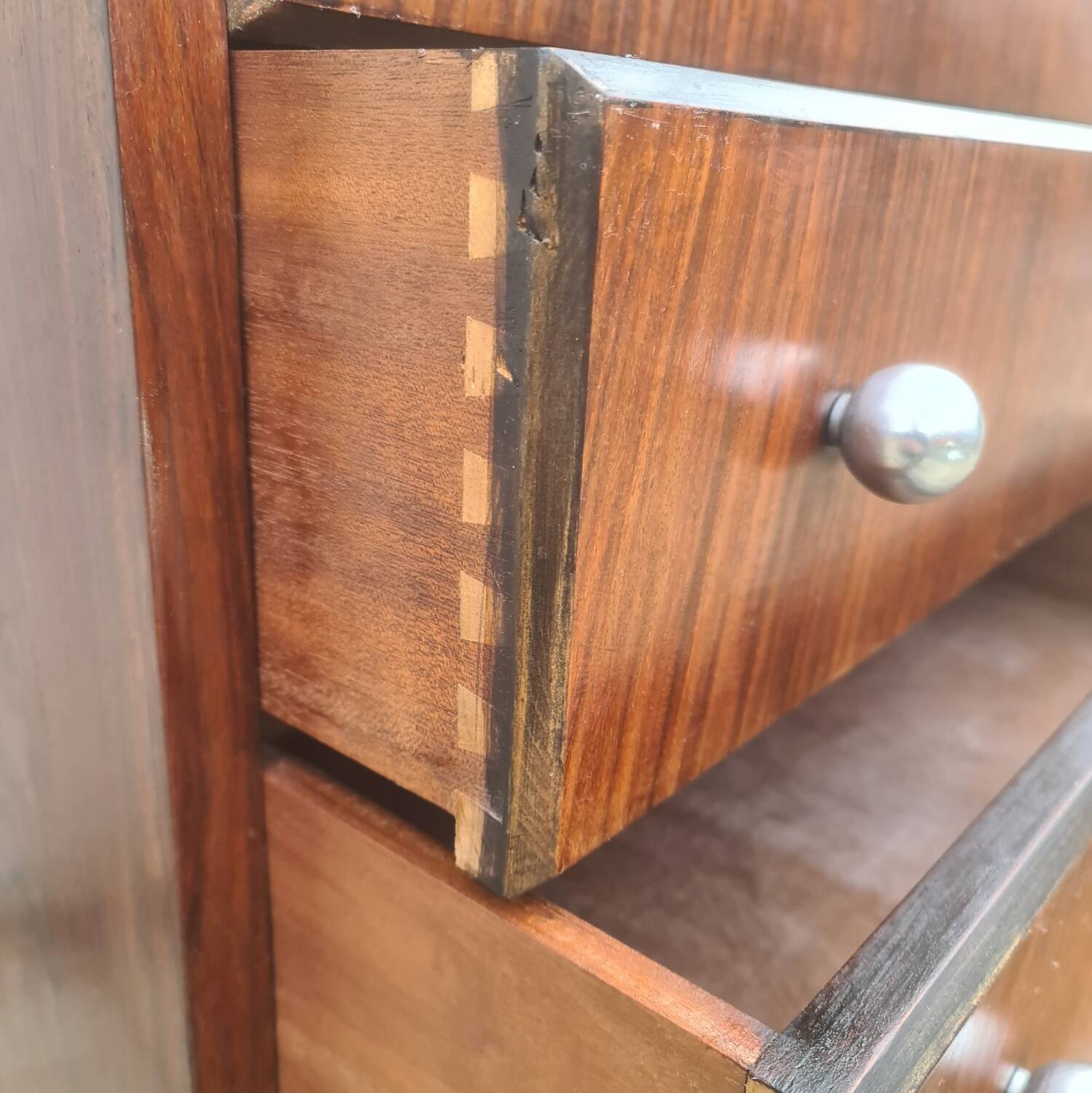 Commode vintage 1940 art déco en palissandre