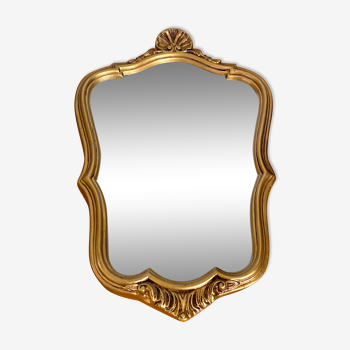 Gilded mirror Louis XV rocaille style