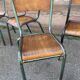 6 chaises école dépareillées industrielle école vintage collectivités Mullca