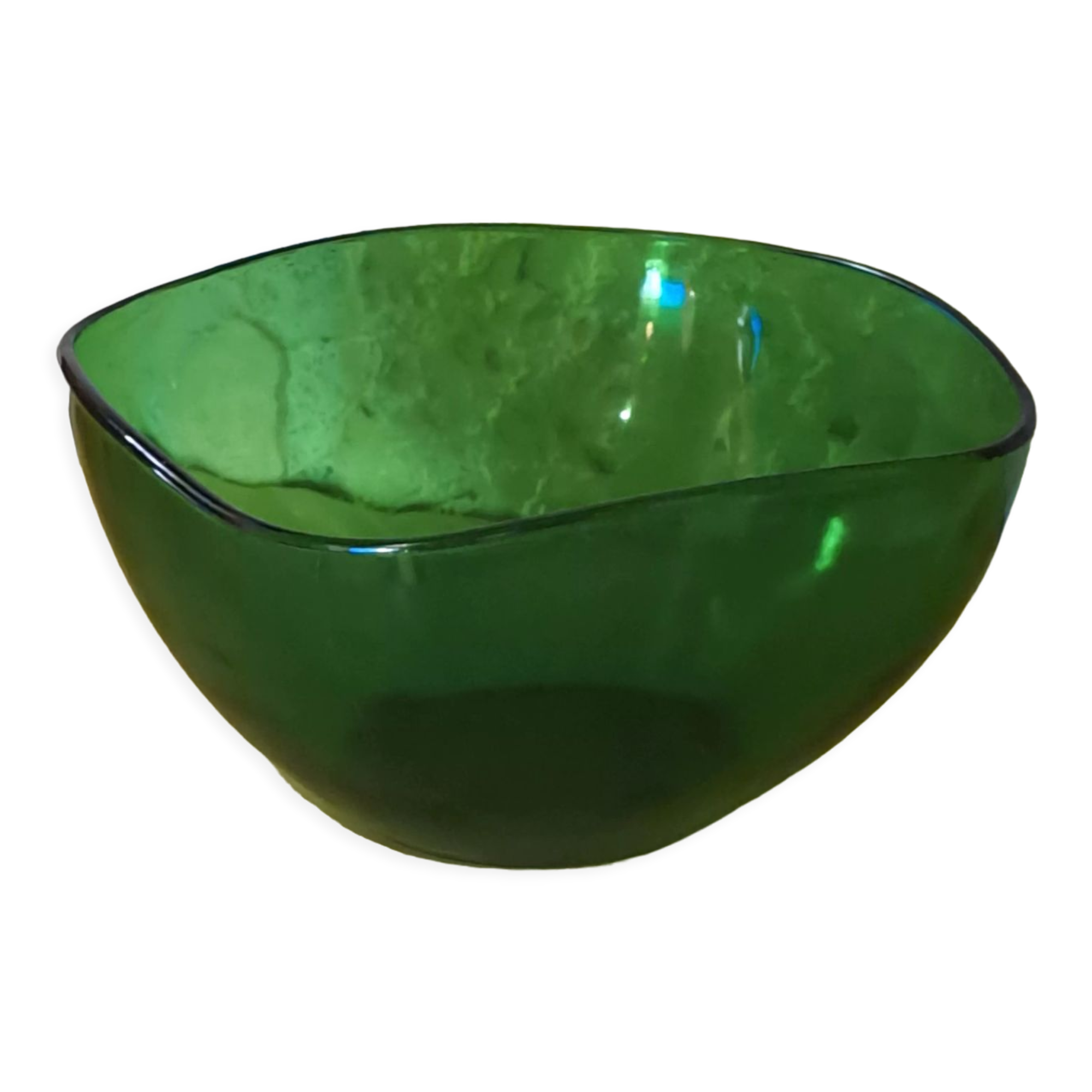 Vintage square vereco salad bowl