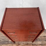 Commode chiffonnier semainier vintage teak 1950