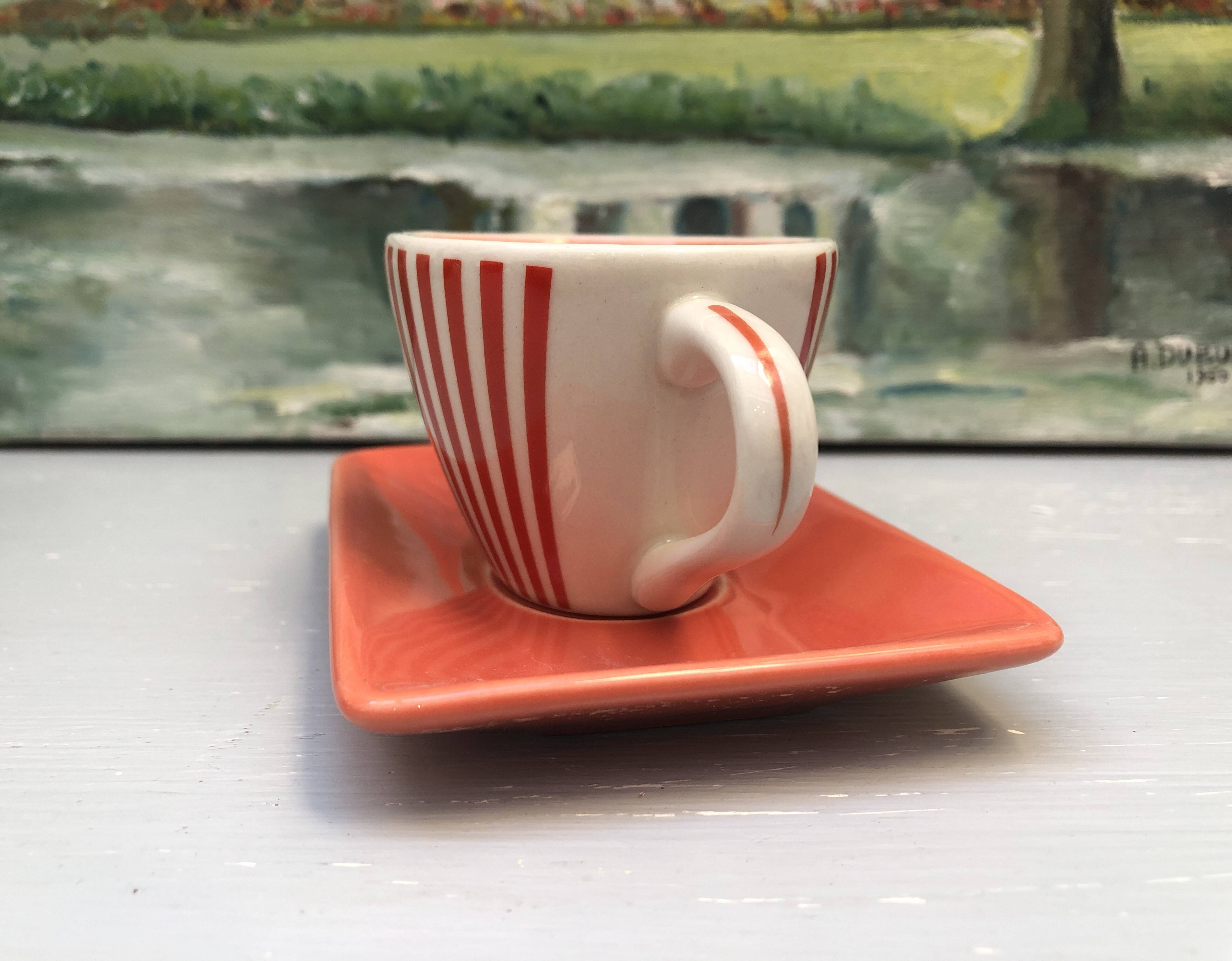 4 vintage ceramic coffee mugs edited by lbvyr circa