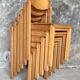 Set of 6 design chairs in glulam - 1970s