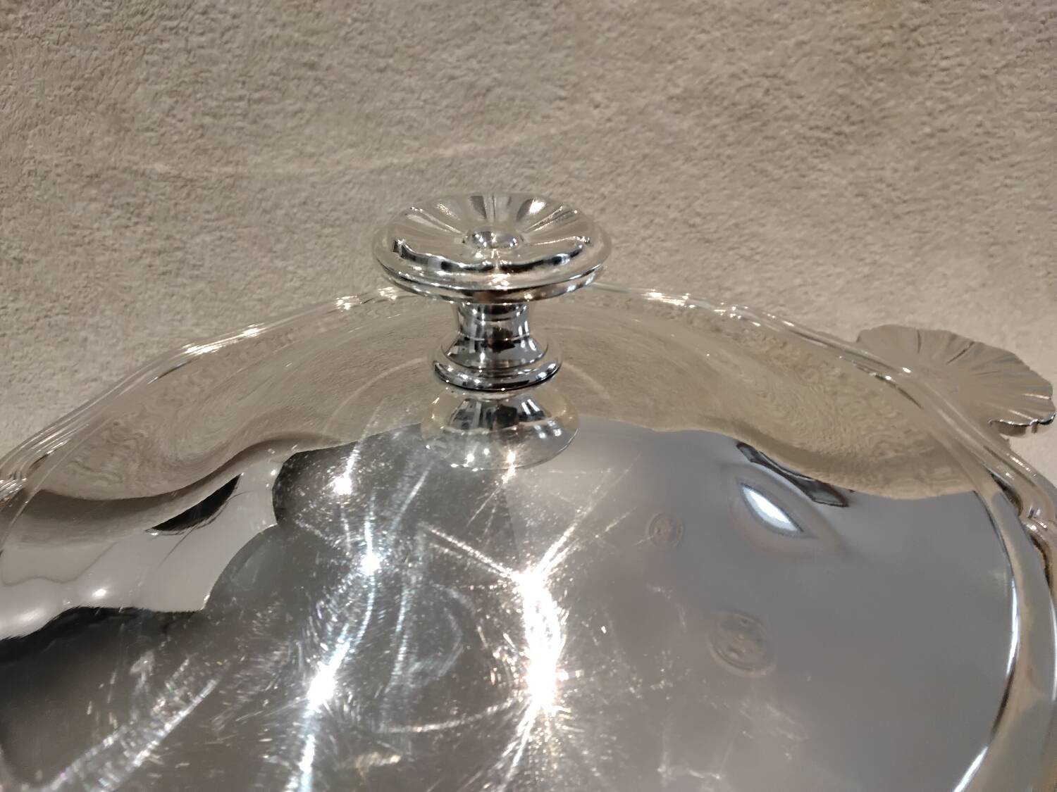 Silver-plated metal covered vegetable dish by Christofle Vendôme silversmiths