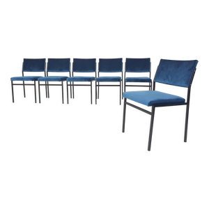 Ensemble de 6 chaises - bleu