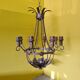 Classic Metal Candle Chandelier. 20th century