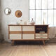 Enfilade vintage hêtre et blanc
