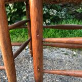 4 oak mulched chairs