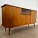 Ancien bahut enfilade en chêne clair pied compas design des années 50 vintage