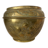 Gilded brass flowerpot
