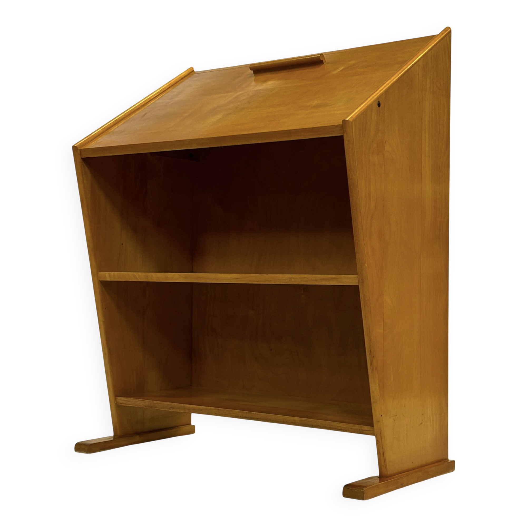 Vintage Oak Secretary Desk by Cor Alons for Den Boer Gouda