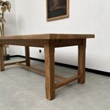 Large extendable solid oak farm table