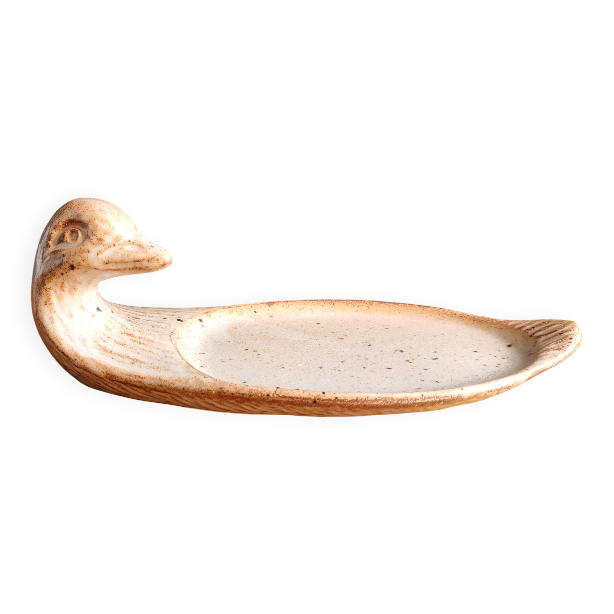 Vintage Stoneware Goose/Duck Head Serving Platter – Foie Gras Plate