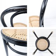 Chaise de café vintage Bugholz noir Wiener Geflecht Chaise de salle à manger