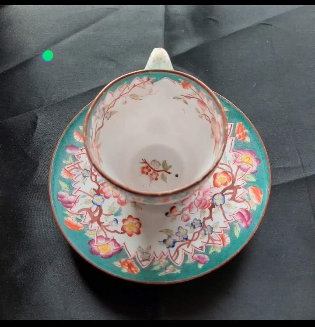 4 cups and under cups of the 19th century earthenware factory of sarreguemines