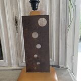 Vintage wood and metal lamp 47cm