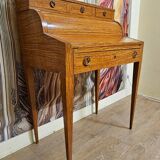 Cylinder desk / Drop-leaf desk – marquetry – Louis XVI style - 20th century