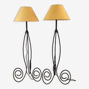 Pescatore floor lamps in wrought iron