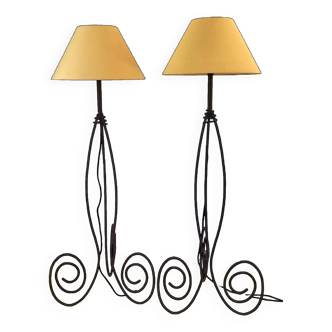 Pescatore floor lamps in wrought iron