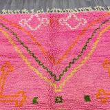 Incredible Moroccan pink rug, Beni Ourain rug 150/250cm