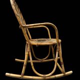 Rattan rocking chair Italy 1950