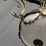 Lustre de style Louis XV. Bronze massif, cristal.