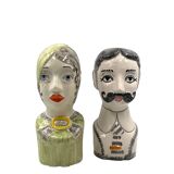 Tarcisio Tosin, Two half-bust sculptures, La Freccia, Vicenza Italy 1960s