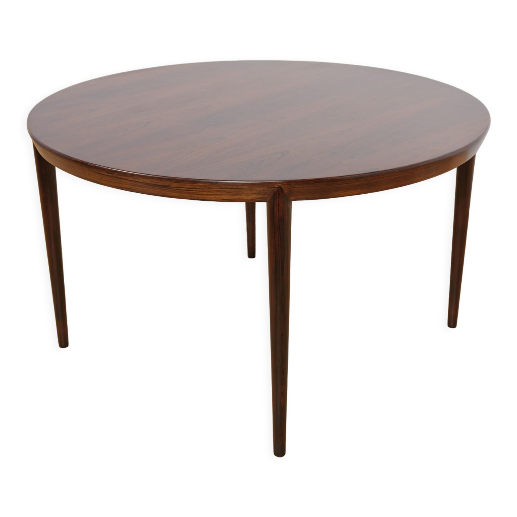 Mid-Century Round Rosewood Coffee Table by Severin Hansen for Haslev Møbelsnedkeri, 1960s