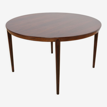 Table basse ronde en palissandre par Severin Hansen pour Haslev Møbelsnedkeri, années 1960