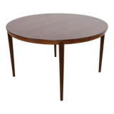 Table basse ronde en palissandre par Severin Hansen pour Haslev Møbelsnedkeri, années 1960