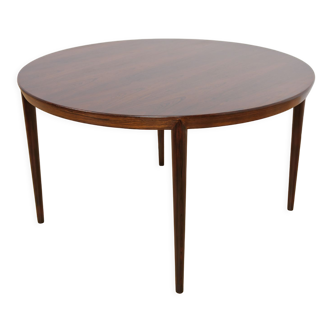 Table basse ronde en palissandre par Severin Hansen pour Haslev Møbelsnedkeri, années 1960