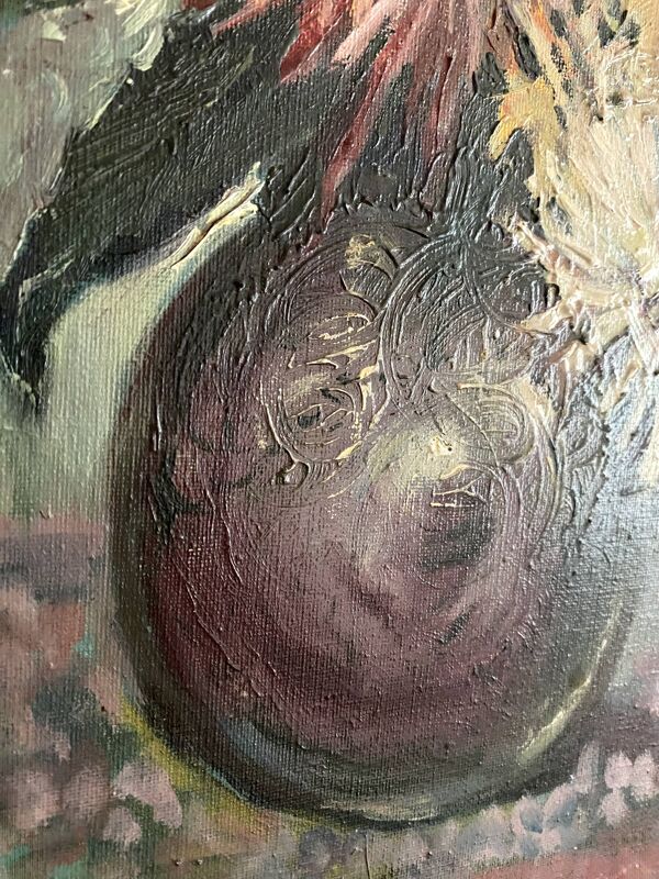 Peinture sur toile bouquet, huile sur toile