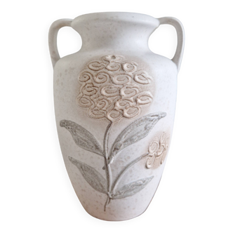 Vase amphore en ceramique vintage scheurich west germany shabby années 60 modèle 606-28
