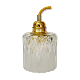Vintage tulip walking lamp in transparent and frosted glass