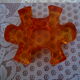 Candle holder shape puzzle piece